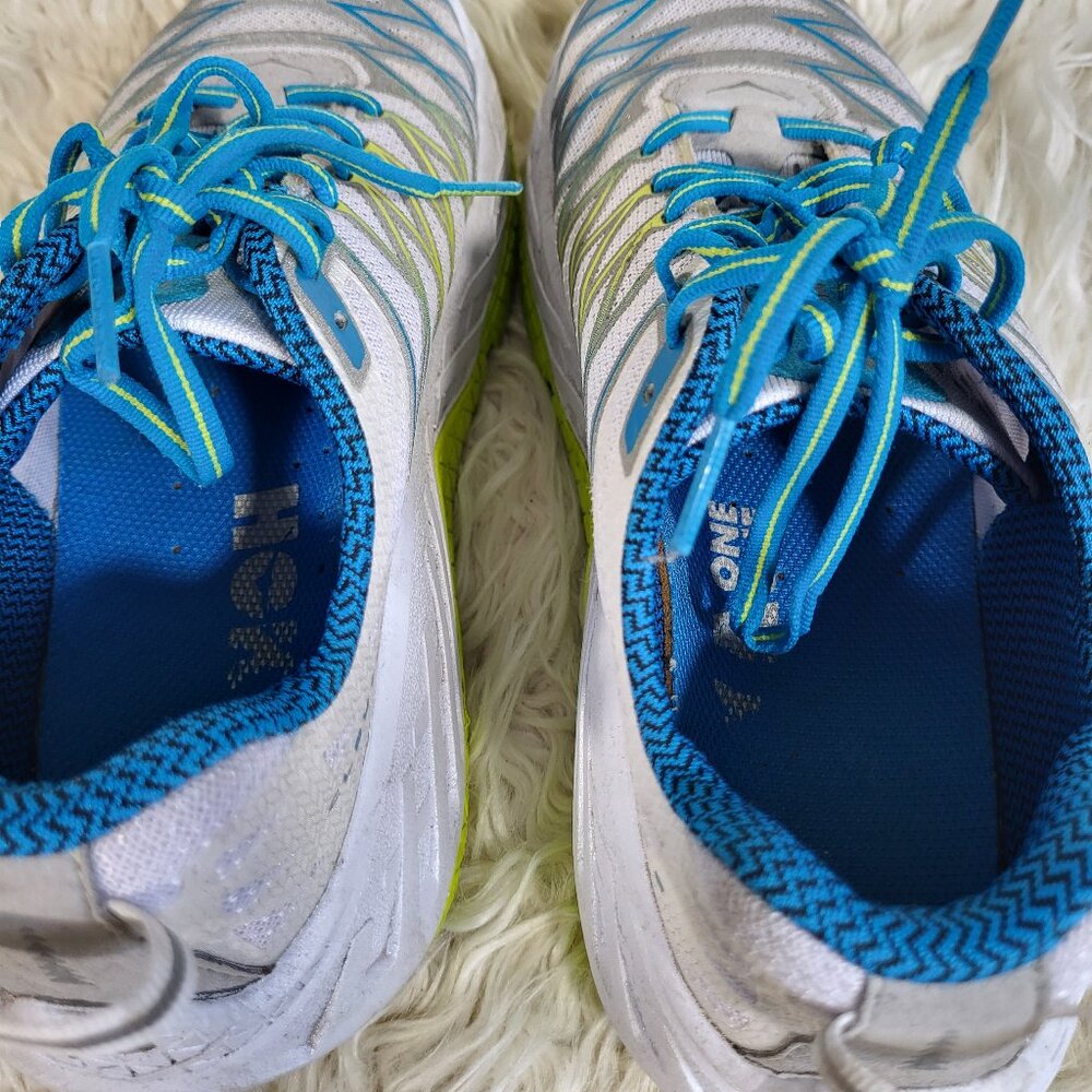 Hoka One One Clayton 2 White / Acid Running Shoes - Women's 8.5 - Picture 6 of 9